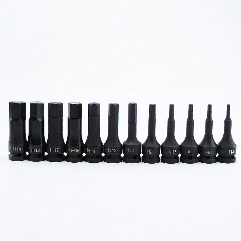1X 1/2" Impact Int HEX Bits Socket 4 5 6 7 8 10 11 12 13 14 15 17 18 19 22mm new gallery
