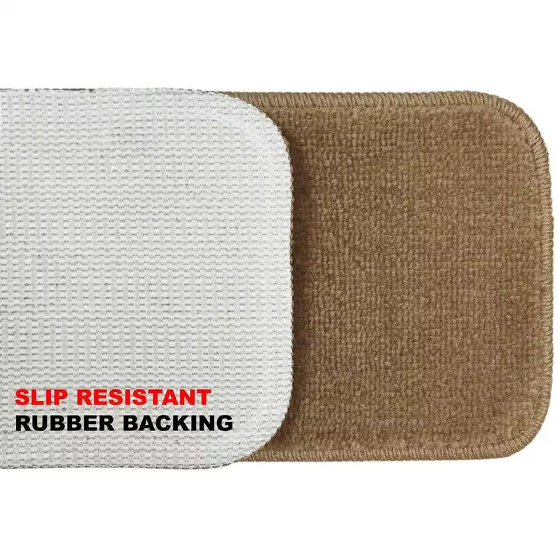 Comfortable Collection Beige 7 Inch X 24 Inch Indoor Carpet Stair Treads Slip Re gallery