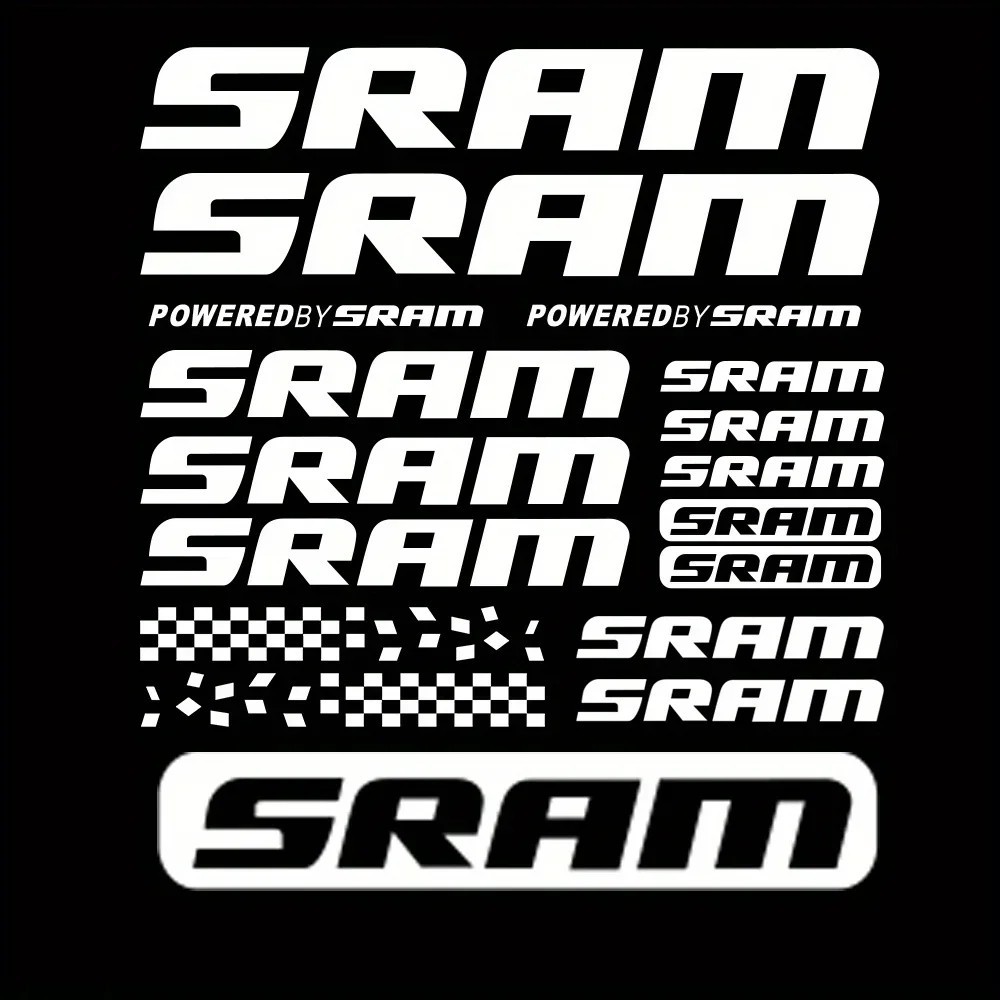 1SET Trendy SRAM - Themed Sticker Set, Eye Catching Holographic Decals for Bike gallery