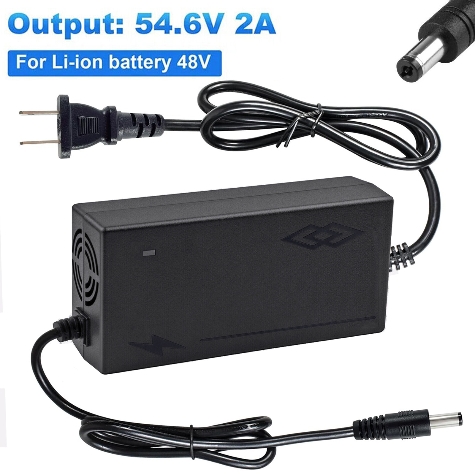 54.6V 2A Charger for 48V Li-ion Battery E-Bikes/Electric Scooter/Pedicab/Bicycle gallery