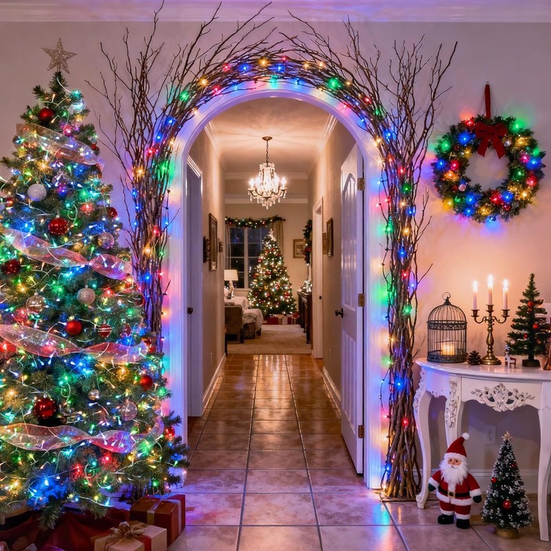 Multicolor Christmas Lights Battery Operated with 8 Modes Remote Waterproof, 33F gallery