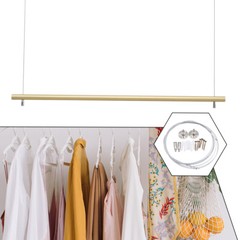 Ceiling Mounted Garment Hanger Closet Organizer Hanging Rod Clothes Rack