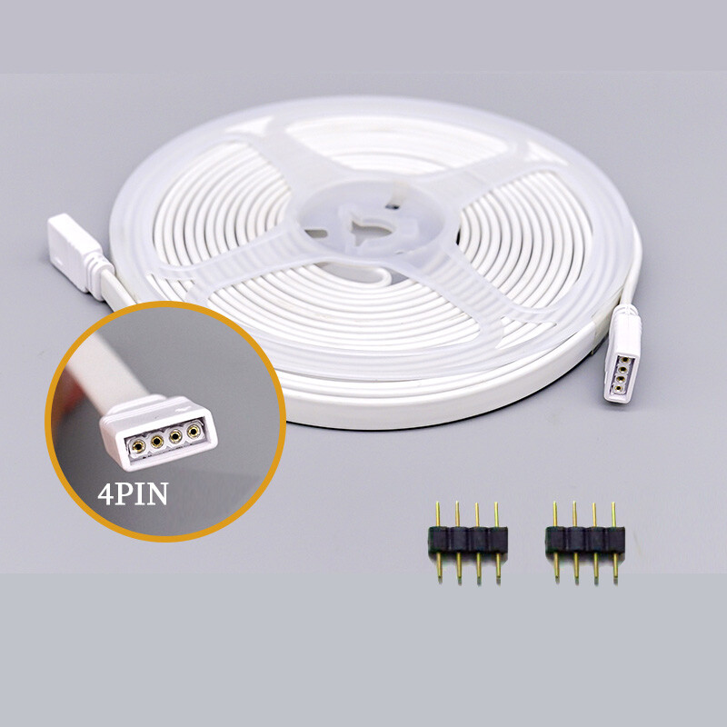 4Pin Extension Wire Connector Cable Tape For RGB SMD 5050 3528 LED Strip Lights gallery