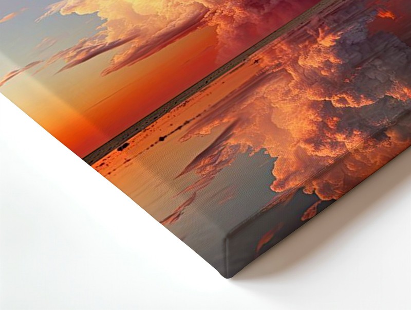 Wall Art Sunset Cloudscape Over Ocean Reflection Canvas Print Dramatic Sky Decor gallery