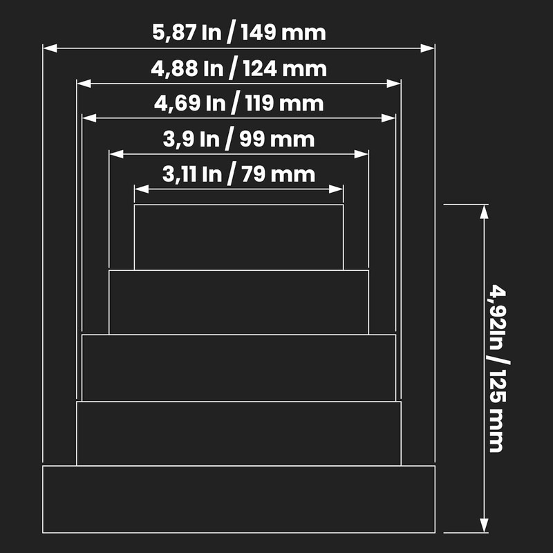 3" up to 6" Inch Duct Inline Reducer-Increaser - Plastic Universal Connector - V gallery
