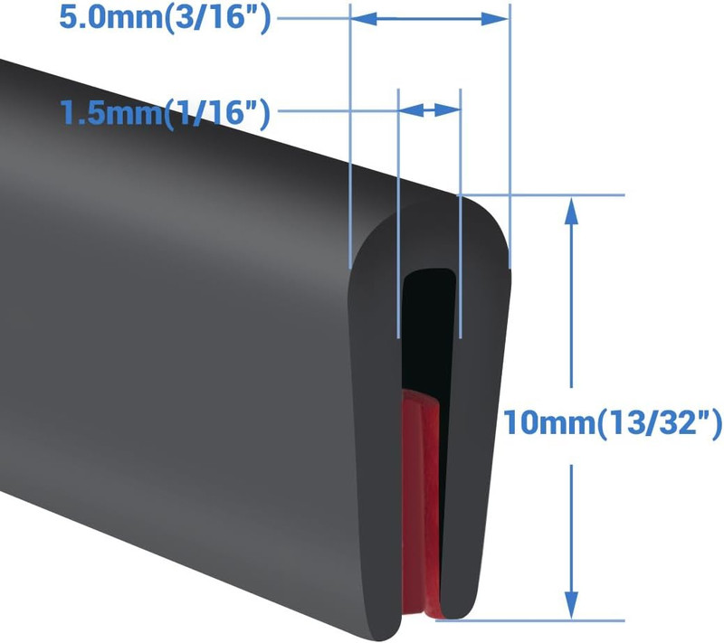 Rubber Edge Trim, Self-Adhesive Rubber Edge Trim, Edge Protector for Sheet Metal gallery
