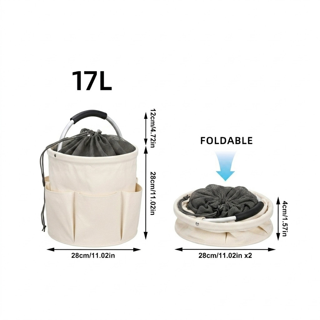 Cleaning Caddy Organizer Bag with Handle Waterproof Oxford Cloth Storage white gallery