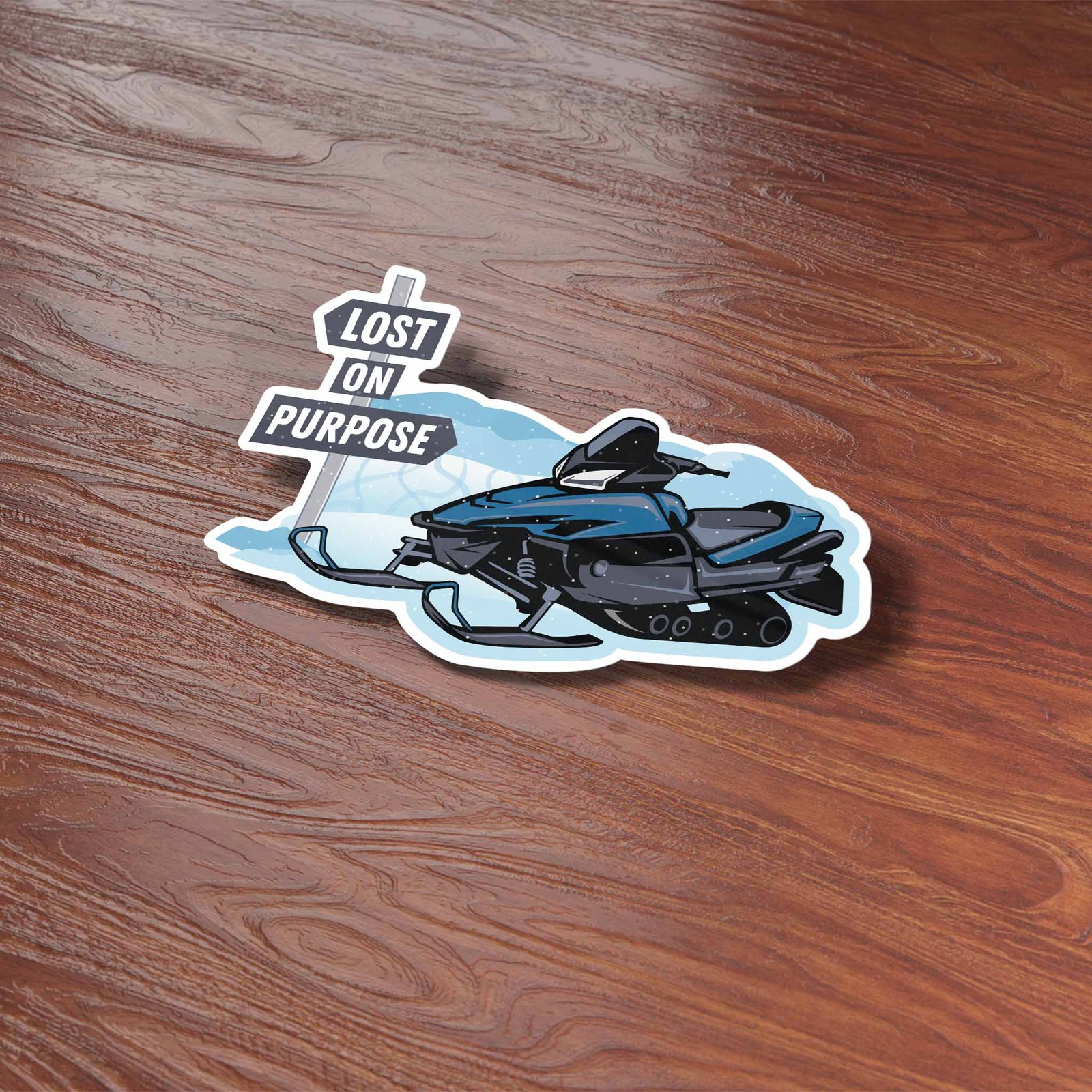 Lost on Purpose Snowmobile Sticker gallery