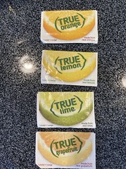 12 PACKETS 3 each TRUE LEMON LIME ORANGE GRAPEFRUIT Citrus Water Enhancer