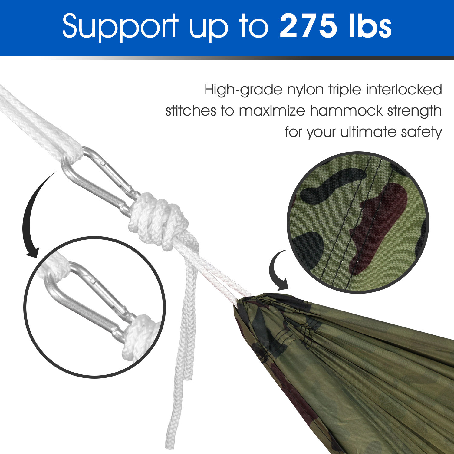 Yes4All Camo Single Lightweight Nylon Camping Hammock with Carry Bag gallery