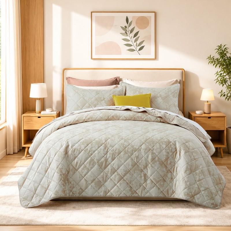 Quilt Bedspread Set Soft Premium Texture Reversible Coverlet for Summer Bedding gallery