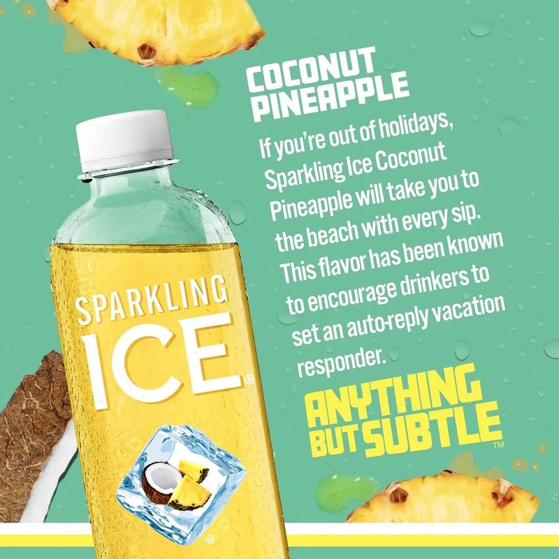 Sparkling Ice, Coconut Pineapple Sparkling Water, Zero Sugar Flavored gallery