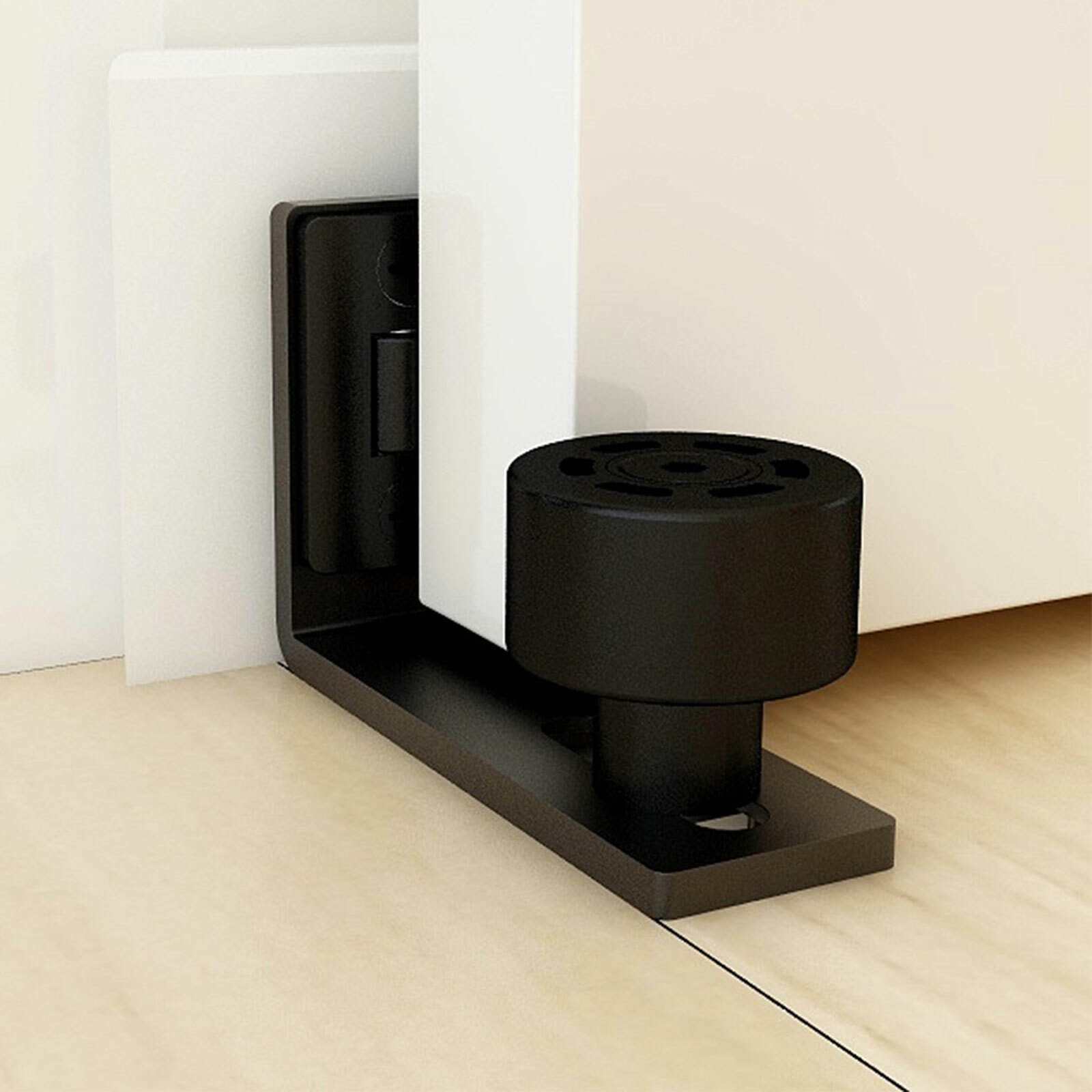CCJH 1PC Adjustable Floor Guide for Sliding Barn Door Hardware Kit Wall-mounted gallery