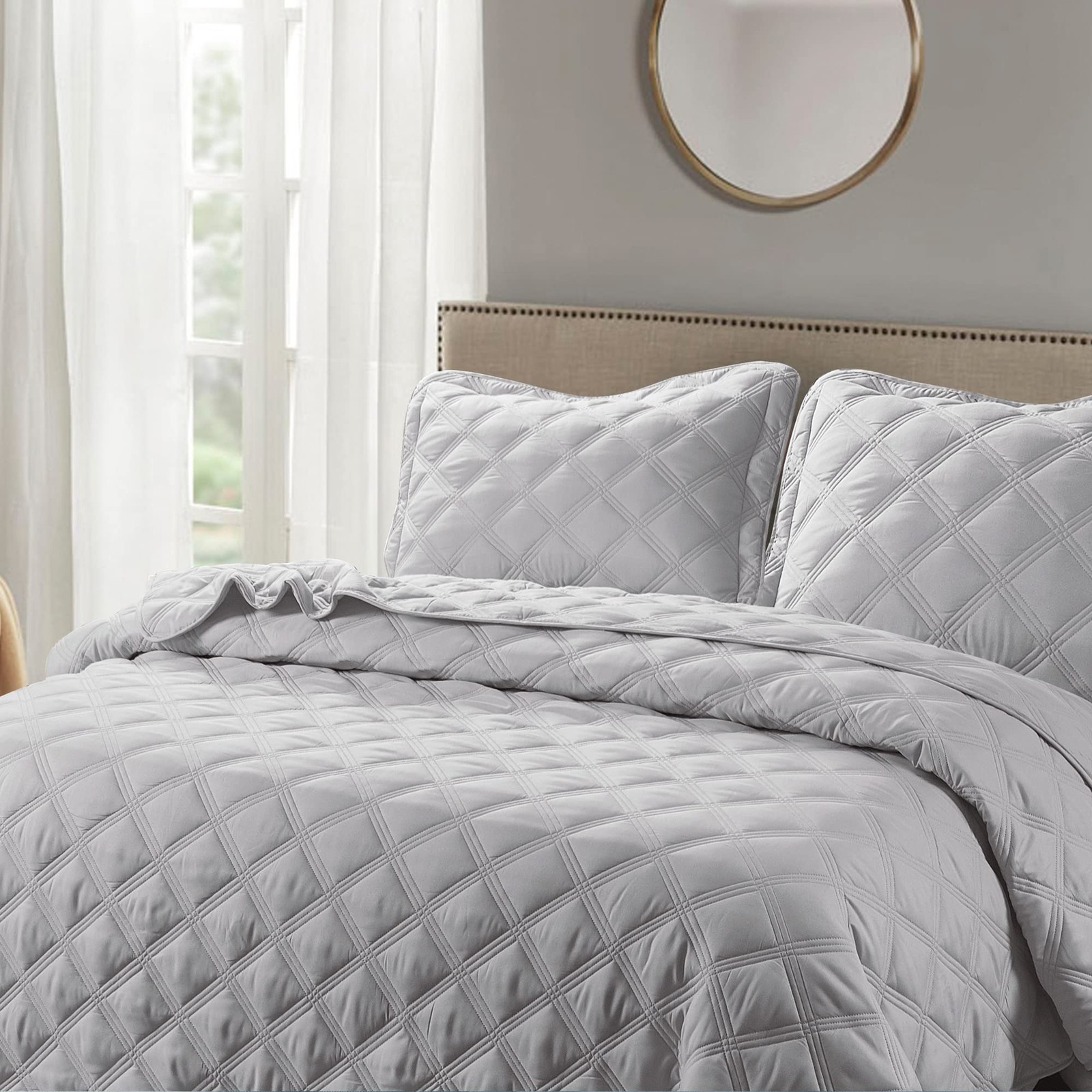 Home Soft Things 3 Piece Charleston Down Alternative Quilted Bed Spread Set gallery