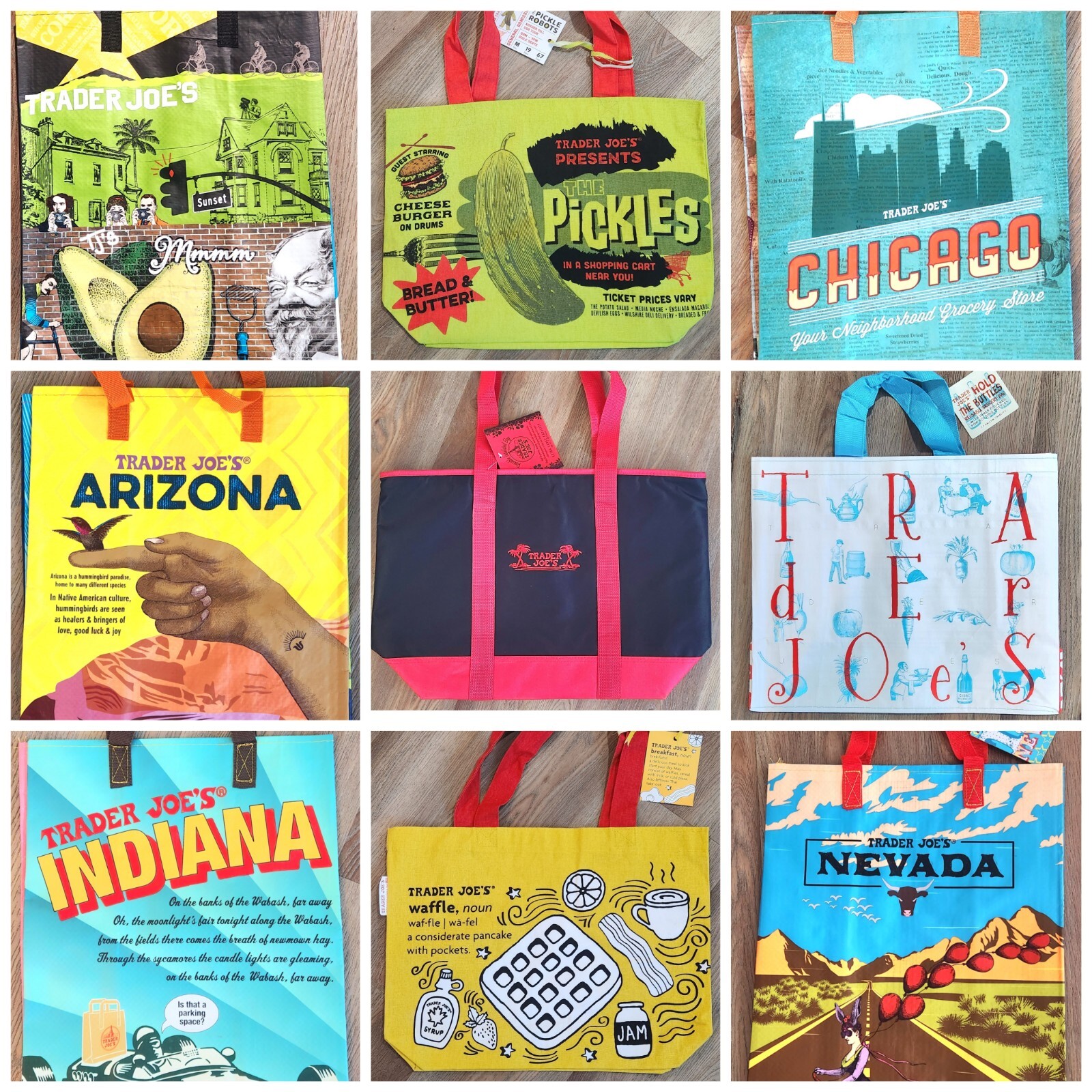TRADER JOE'S REGIONAL TOTE BAG REUSABLE FREE SHIPPING *Choose Your Style* gallery