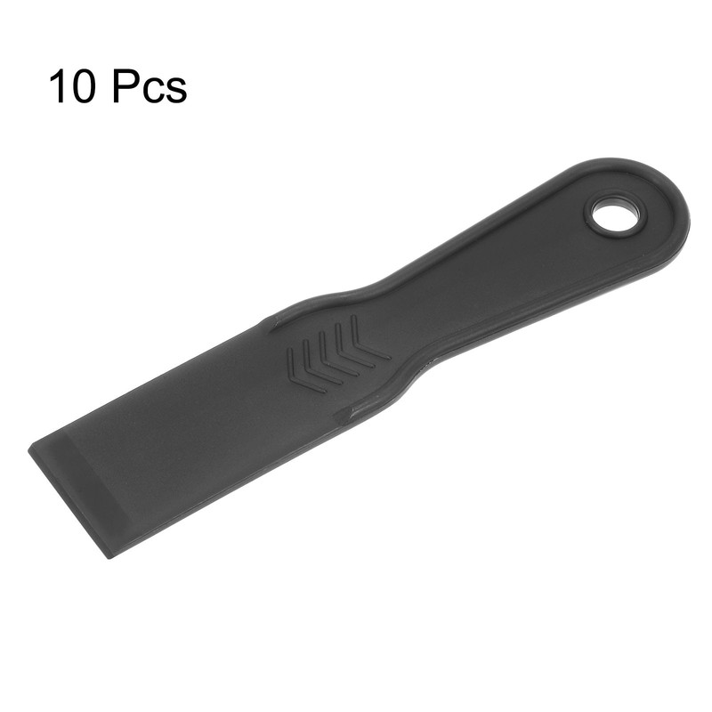 10pcs Putty Scraper 1.5" Width 6mm Thin Flexible Plastic Putty Knife Black gallery