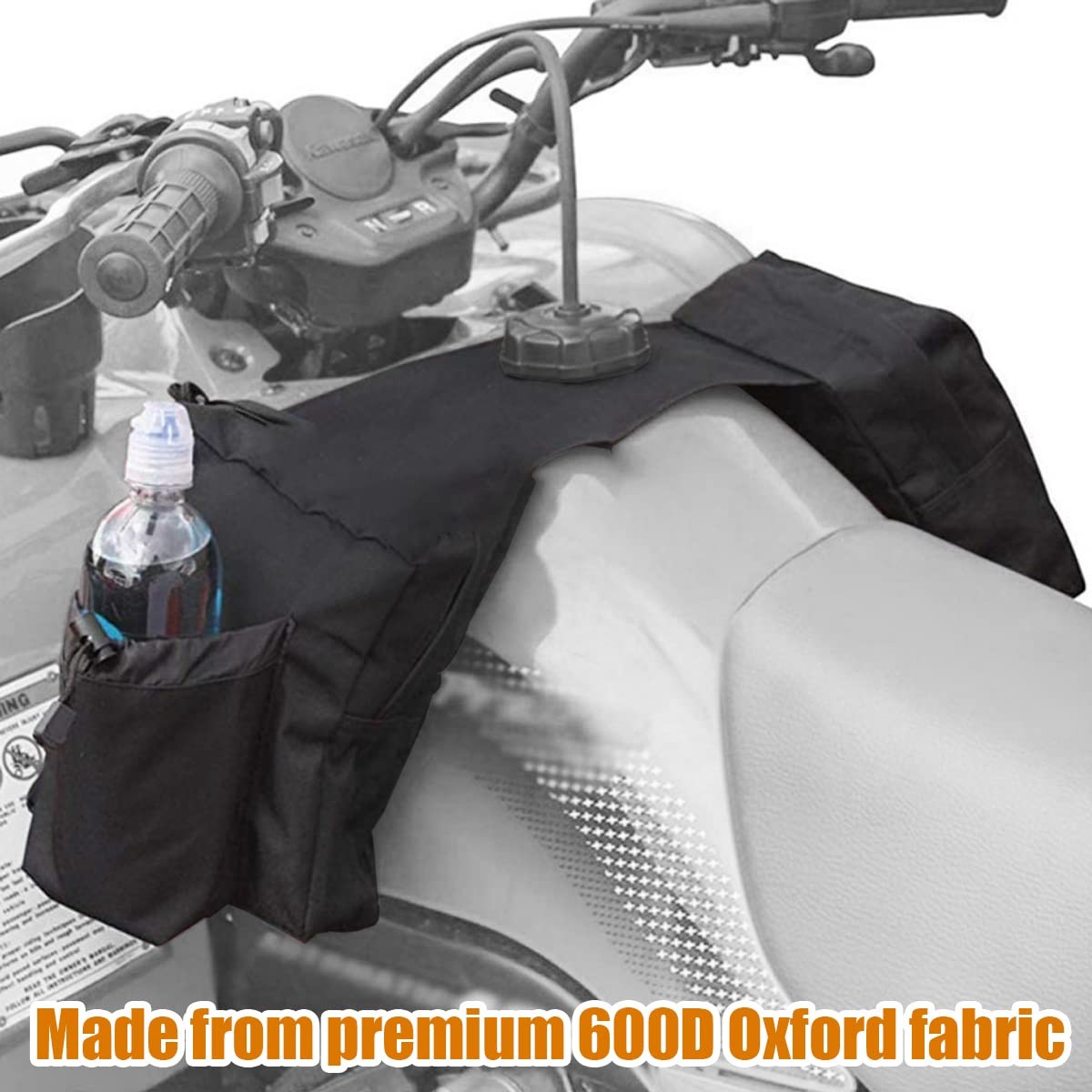 ATV Tank Top Bag Waterproof Storage Saddlebag w/ Drink Pocket Black gallery