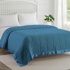 Comflive Down Alternative Blanket Satin Trim Twin Size Lightweight Blanket For