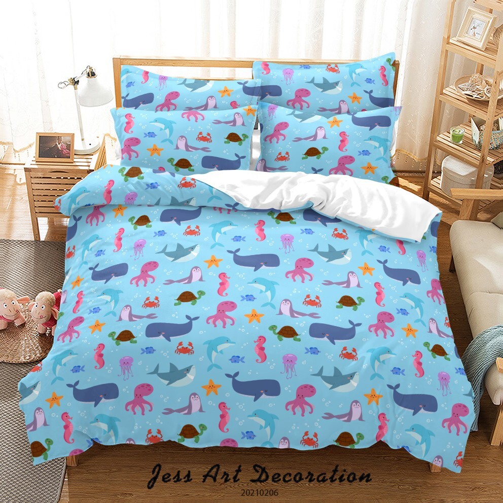 3D Cartoon Animals Pattern Colorful Quilt Cover Set Bedding Sets Pillowcases 64 gallery