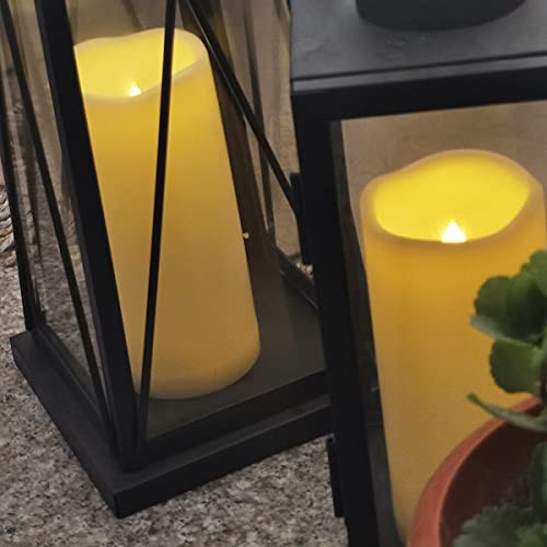 2 PCS 8" Waterproof LED Flameless Timer Candles, 1000 Hours Long Battery Life... gallery