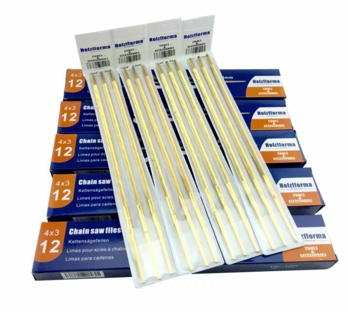 1 Pack / 12PCS 5.2mm 13/64 Holzfforma® Sharpeners Chainsaw Saw Chain Files Gold gallery