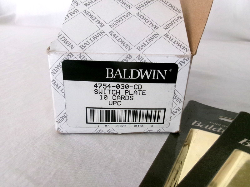 BALDWIN SOLID BRASS CLASSIC SINGLE ROCKER GFCI SWITCH PLATE 4754-030-CD gallery