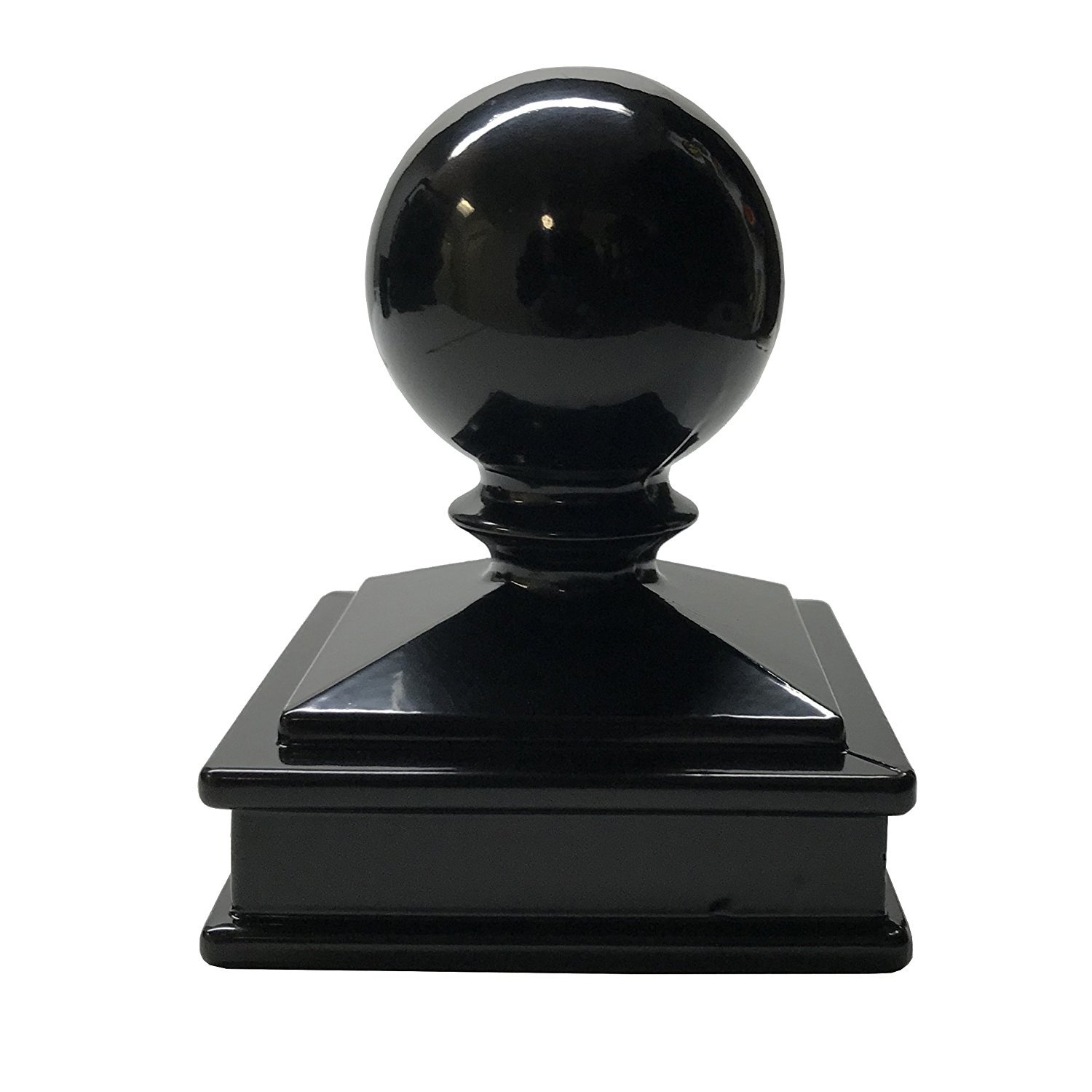 2.5" x 2.5" Decorex Hardware Aluminium Ball Top Post Cap for Metal Posts - Black gallery