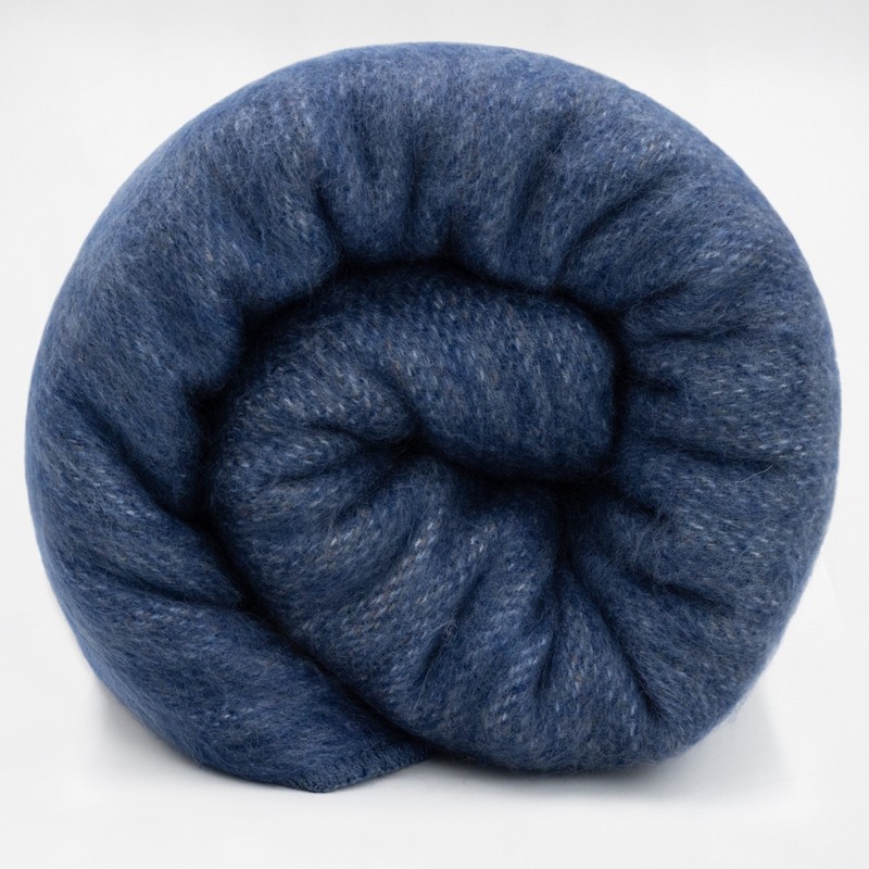 DOUBLE DENSITY ALPACA WOOL BLANKET THROW | QUEEN SIZE | SOFT&WARM – INDIGO BLUE gallery