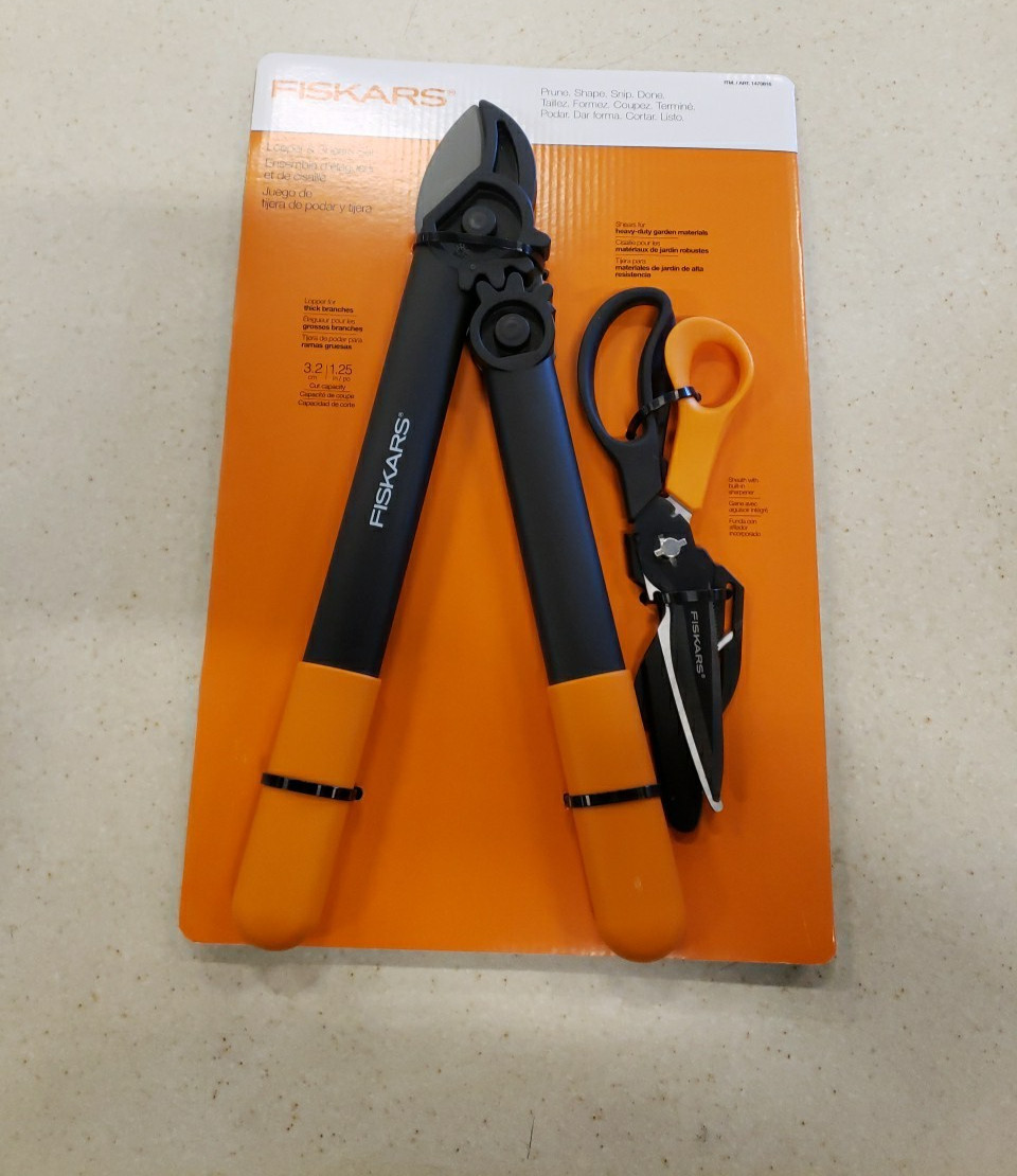 Fiskars Lopper & Garden Shear Tree Branch Twig Pruner Scissors Set gallery