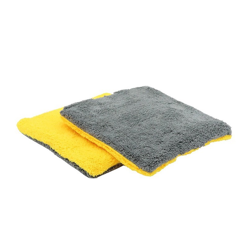 CarCarez Flat Out Microfiber Car Wash Pad - Pack of 4, Yellow/Gray gallery
