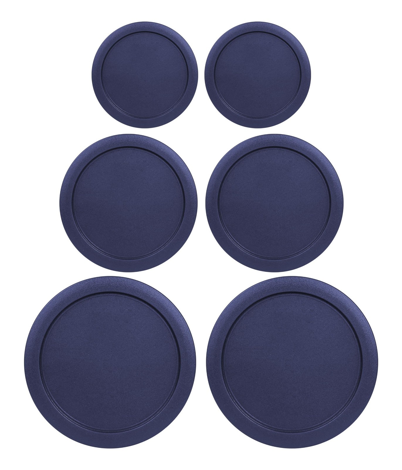 Replacement Lids for Pyrex Glass Containers 2-Cup 4-Cup 7 Cup Round 6pcs Navy gallery