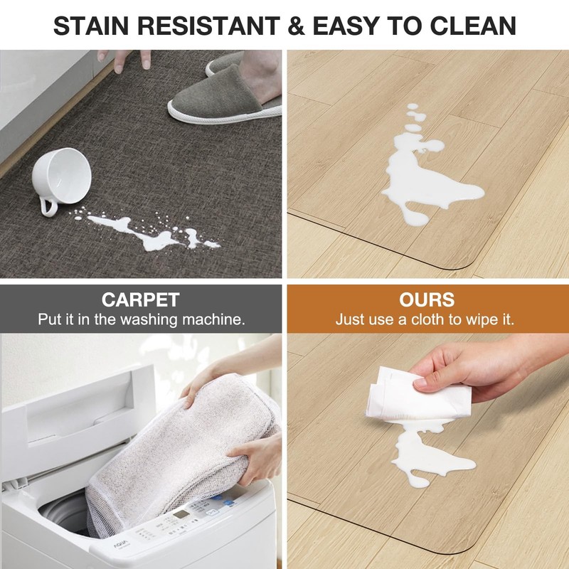 3x5 ft Clear PVC Vinyl Floor Protector Mat NonSlip For Dining Room gallery