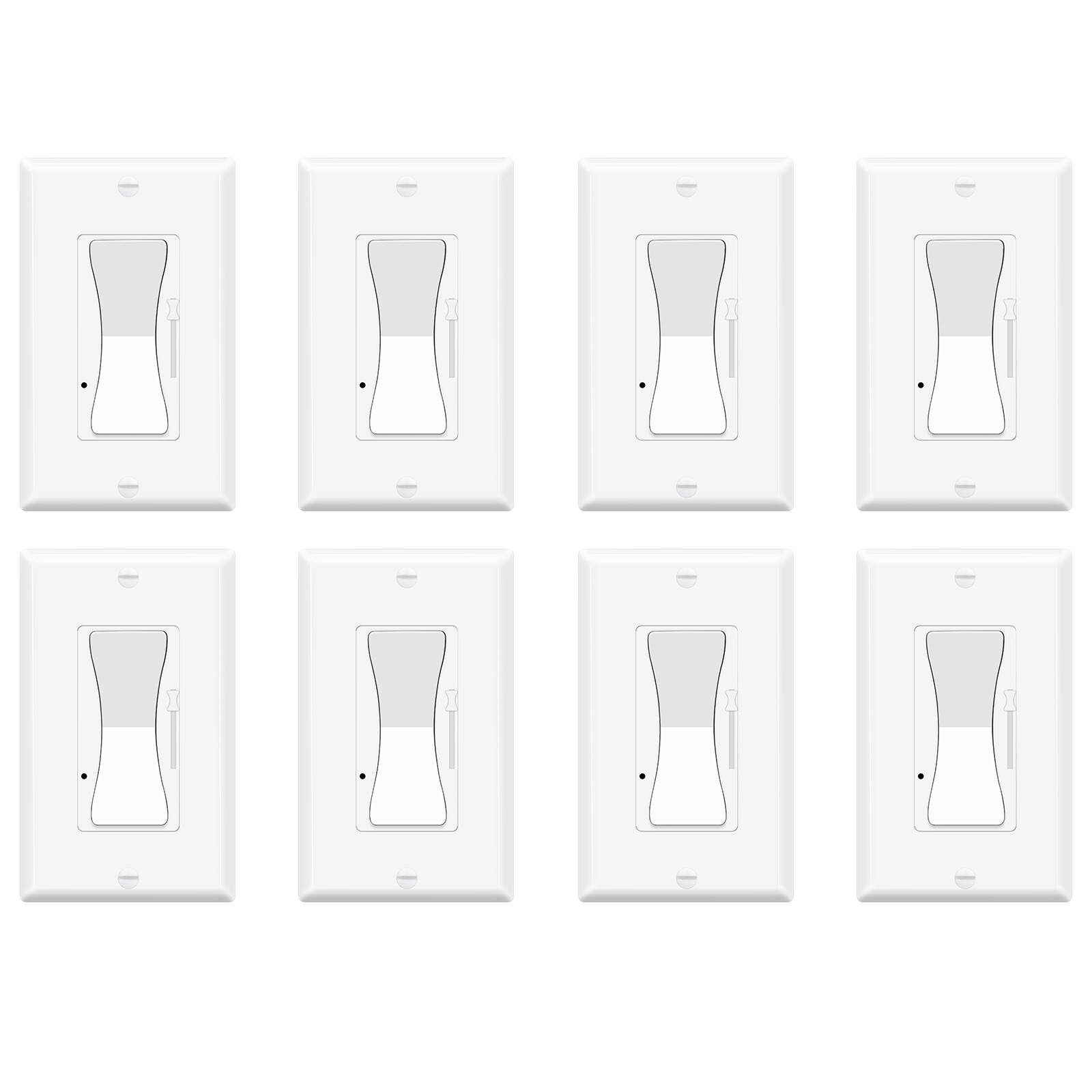 8PK Dimmer Light Switch LED CFL Lights Pole 3-Way LED Incandescent ETL Listed gallery
