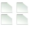 Mirredge 32504 Corner Plates, 3 In L, 3 In W, 1/8 In H, Acrylic Mirror , 4 Pack gallery