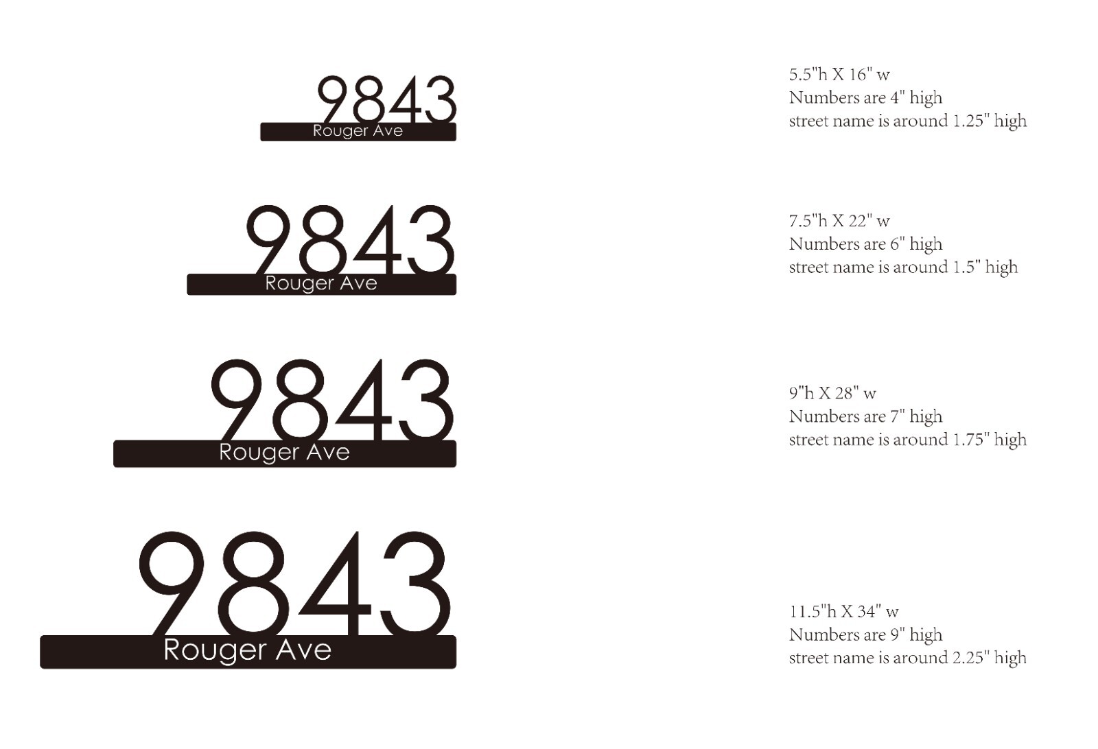 16-34 inch Modern House Address Numbers Sign For Exterior Outside Address Plaque gallery