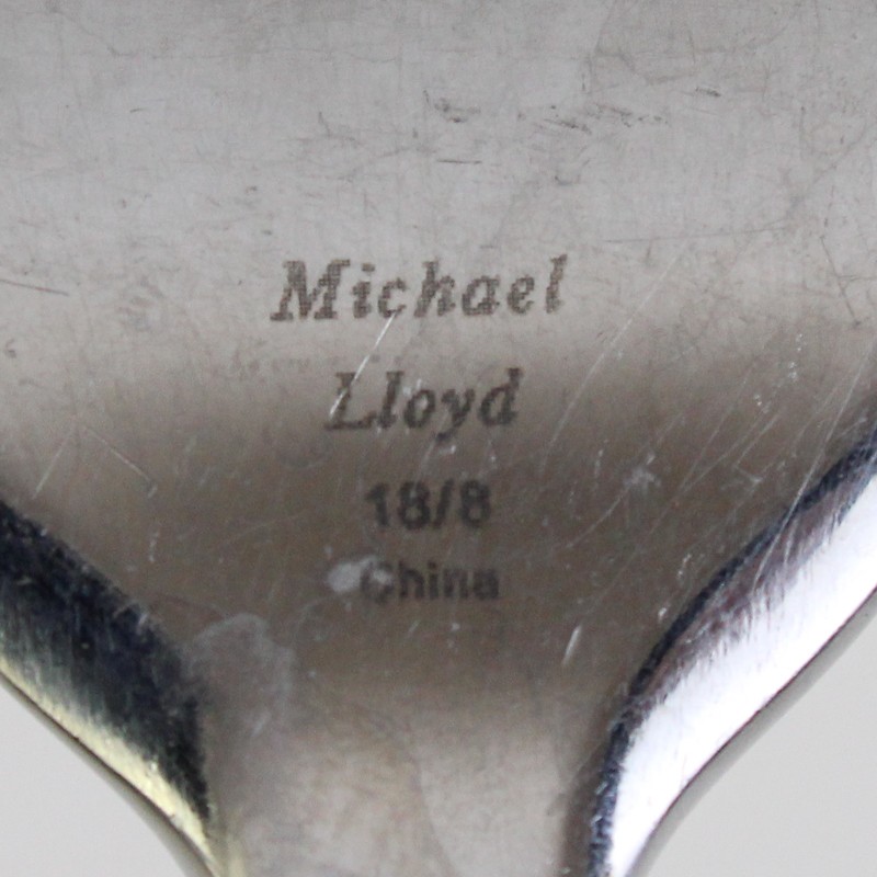 Michael Lloyd 18/8 Stainless Steel Solid Dinner Fork Boulder Pattern 8 Inches gallery