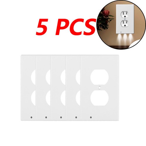5 PCS / 10PCS Outlet Night Light with Built-In LED Light White / Black Duplex gallery