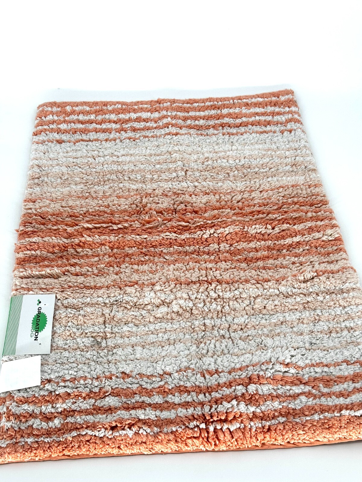 #40 Gradation Rug Coral 100% Cotton 17x24in gallery