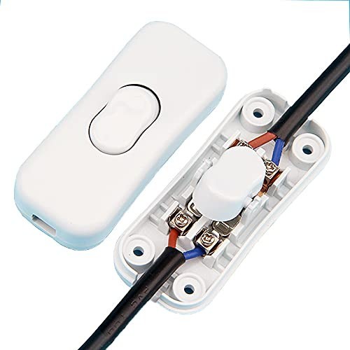 Easy To Install DPST Inline Switch - White Rocker Switch 2-Pack for Lamps gallery