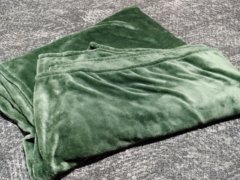 Plush Blanket / throw Solid Dark Emerald Green super soft Velvet Feel 50"x80” gallery