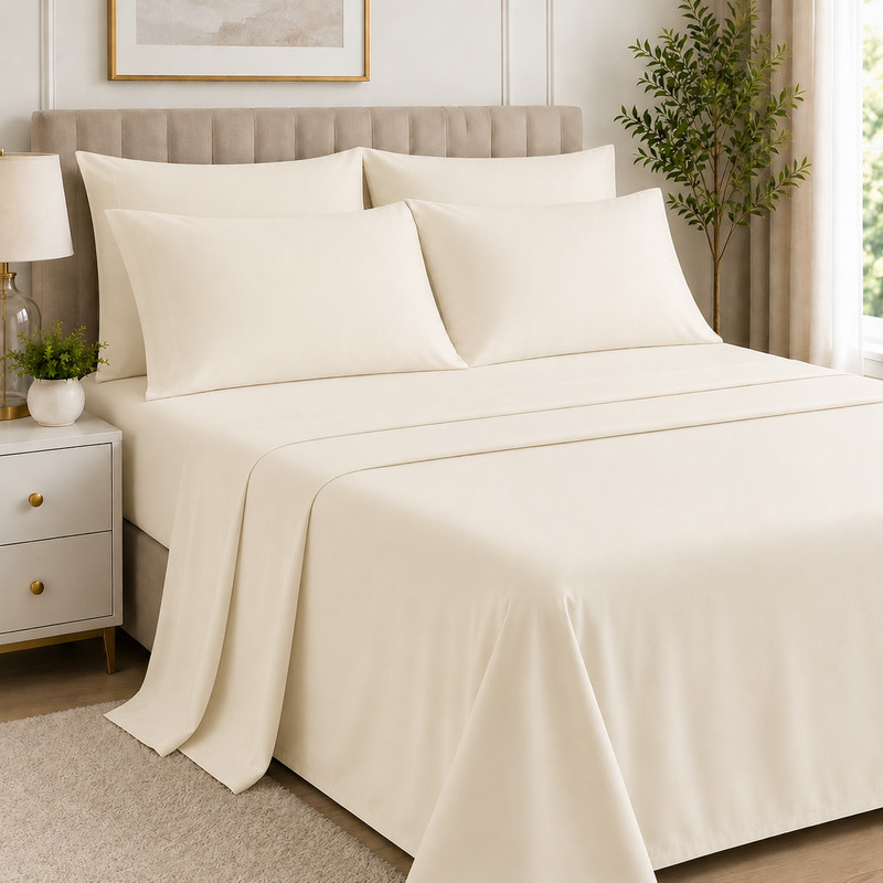 Bed Sheet Set 6 Piece - Soft, Breathable, & Deep Pocket. Bamboo Sheet Set gallery