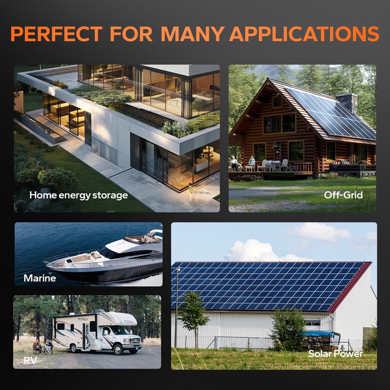 LiTime 24V 280Ah Deep Cycle LiFePO4 Lithium Battery 7168Wh Off-grid Home Backup gallery