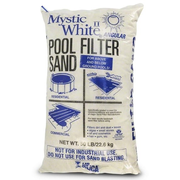 Pool Filter Sand #20 Grade 50lb White Swimming Pool Filtration Media gallery