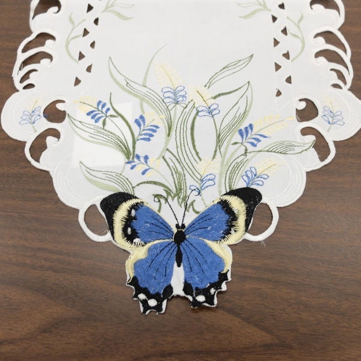Butterfly Wildflower Embroidered Table Runner gallery