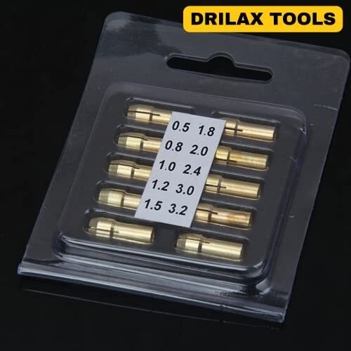 10 Pcs Brass Collet Set Compatible with Dremel 480, 481, 482, 483 3.2mm (1/8 inc gallery