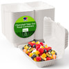 Clamshell Take Out Food Containers, [9 * 6" 75-Pack] White-9*6in gallery