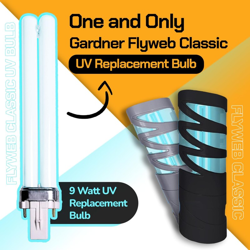 FlyWeb Fly Light Trap Replacemet UV Light Bulb Fly Web ~ EL22 9 Watt ~ 1 Bulb gallery