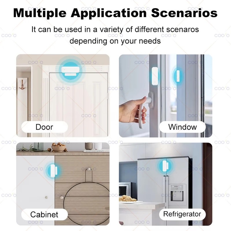 Zigbee Door Window Sensor for Tuya Smart Life Security Alarm with Open Closed gallery