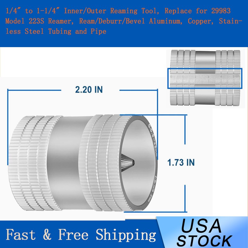 1/4" to 1-1/4" Reaming Tool,Replace 29983 Model 223S,Ream Deburr Bevel Pipe Tubi gallery