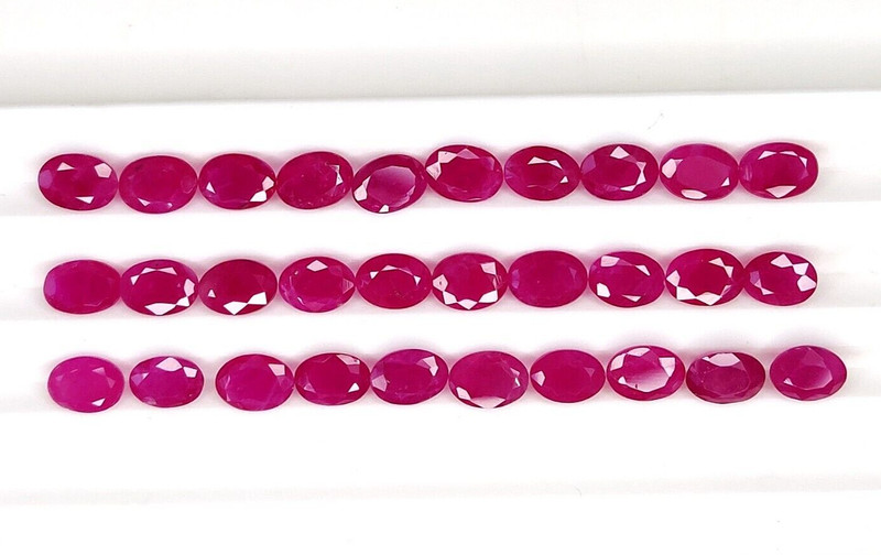 1 Pc Natural Ruby 7x5mm Oval Shape Precious Loose Gemstones For Jewelry Making gallery